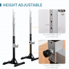 2 Pairs Barbell Squat Rack Portable Stand Weight Lifting Bench w/ Wheels - Image 8