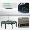 HOMCOM Foldable Trampoline Bouncer Jumper Adjust Handle for Adult Teens - Green - Image 8
