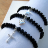 Black Beaded Charm Bracelet - Image 2