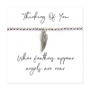 Angel Feather Silver Beaded Bracelet on Message Card - Image 3