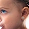 Open Butterfly Silver Stud Earrings - Image 2
