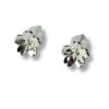 Primrose Flower Silver Stud Earrings - Image 2