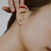 Sparkling Star Silver Stud Earrings - Image 2