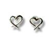 My Heart Silver Stud Earrings for Women - Fashion Accessory - Image 2