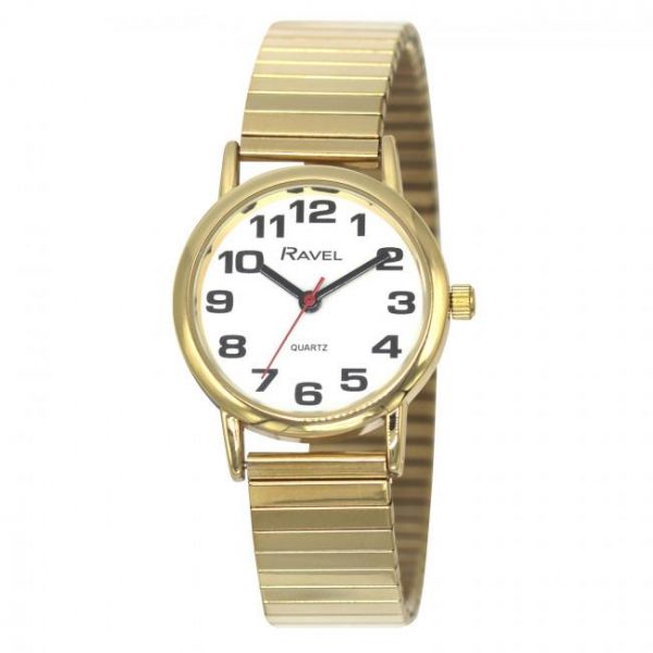 Ravel Ladies Gilt Expander Strap Watch R0208.01.2s