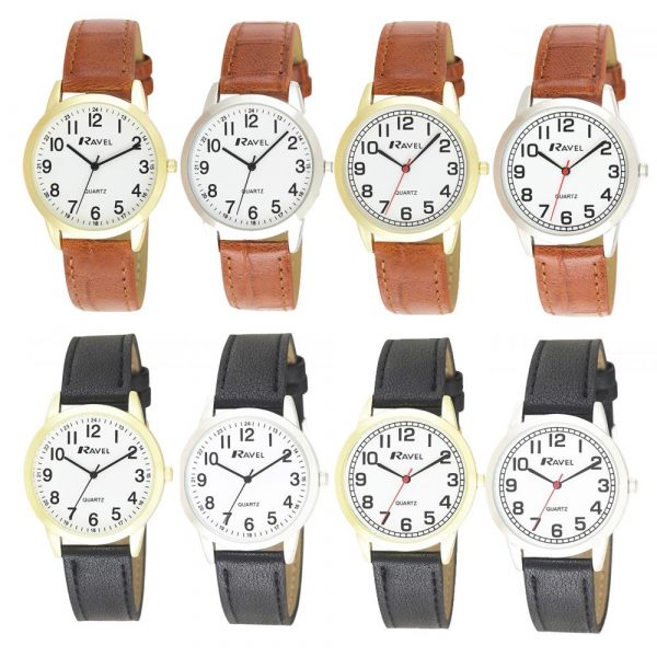 Ravel Men's Classic Leather Strap Watch R0132GC