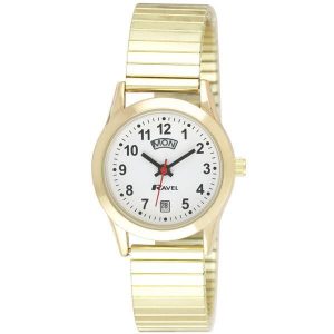 Ravel Womens Gilt Day/Date Expanding Bracelet Strap Watch R0706.19.2EX