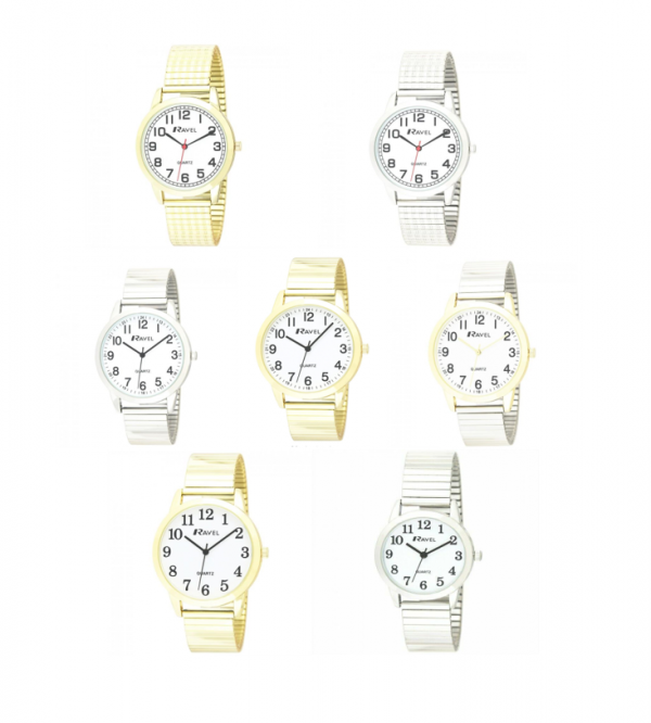 Ravel Men's Bold Number Expander Bracelet Watch R0232G