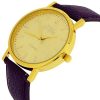 Relda Women Analogue Jumbo Gold tone Dial & Leather Purple Strap With Buckle REL62 - Image 4