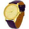 Relda Women Analogue Jumbo Gold tone Dial & Leather Purple Strap With Buckle REL62 - Image 2