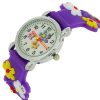 Relda Children's Analogue 3D Colourful Flower Purple Silicone Strap Girl's Watch REL42 - Image 2