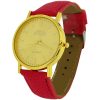 Relda Women Analogue Jumbo Gold tone Dial & Leather Pink Strap With Buckle REL61 - Image 2