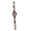 Relda Ladies Analogue Red Square Pink Silicone Strap Watch REL101 - Image 2