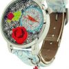 Time Design Kids Children Quartz Analogue Floral Watch Key Ring Set TDX4526 - CLEARANCE NEEDS RE-BATTERY - Image 2