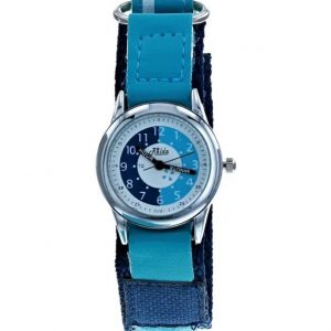 Relda Children's Time Teacher Analogue Blue Velcro Strap Boy's Watch REL15