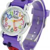 Relda Children's Big Number Analog Ladybird On Purple Silicone Strap Girl's Watch REL105 - Image 4