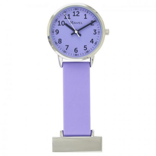 Ravel Purple Silicone Nurses Fob Watch R1107.7