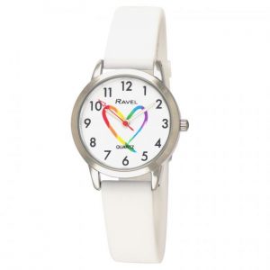 Ravel Girls & Boys Sports Pride Matters White Silicone Watch R1812.4S