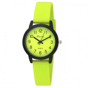 Ravel Girls & Boys Sports Lime Green Silicone Watch R1813.11