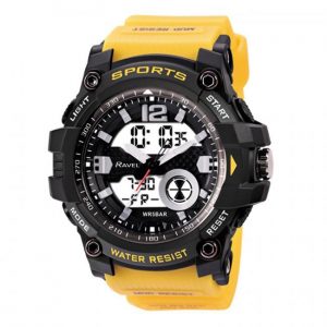 Ravel Adults Ana-Digi Dual time 5ATM Sports Yellow Digital Watch RDT.2F