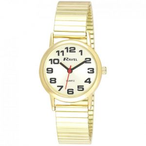 Ravel Ladies Gilt Expander Strap Watch R0208.05.2s