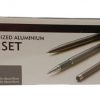 DSL Instyle 7pc Black/Blue Ink Pen & Refills Anodized Aluminium Black Case Pen Set Box 2799B - Image 2