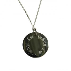Edge Engraved Necklace - My Mum My Angel