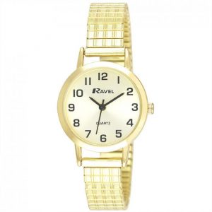 Ravel Womens Slimline Soft Comfort Fit Expander Bracelet Wrist Watch R0201.11.2s
