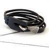 Mens Leather Wrap Bracelet - Image 2