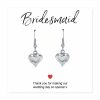 Bridesmaids Heart Earrings & Thank You Card - Image 2