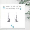 No Longer By My Side - Dog Earrings on Message Card - Image 2