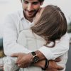 Men's Black Leather Bar Bracelet - Image 2