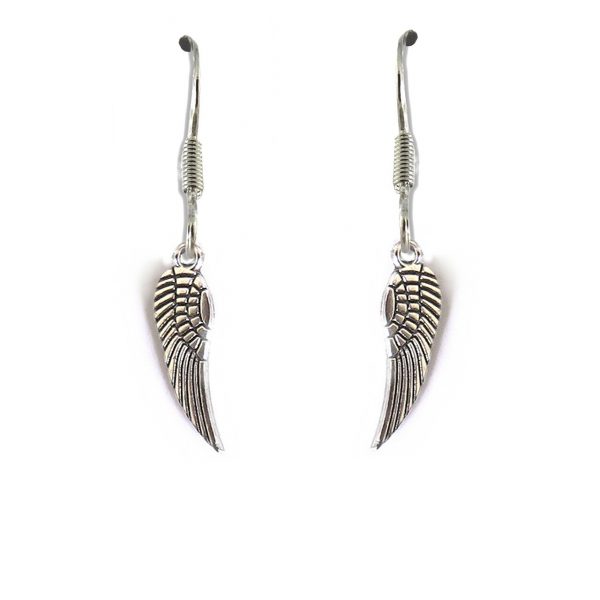 Angel Feather Drop Earrings
