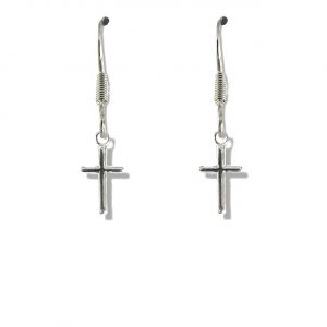 Girls Mini Cross Drop Earrings
