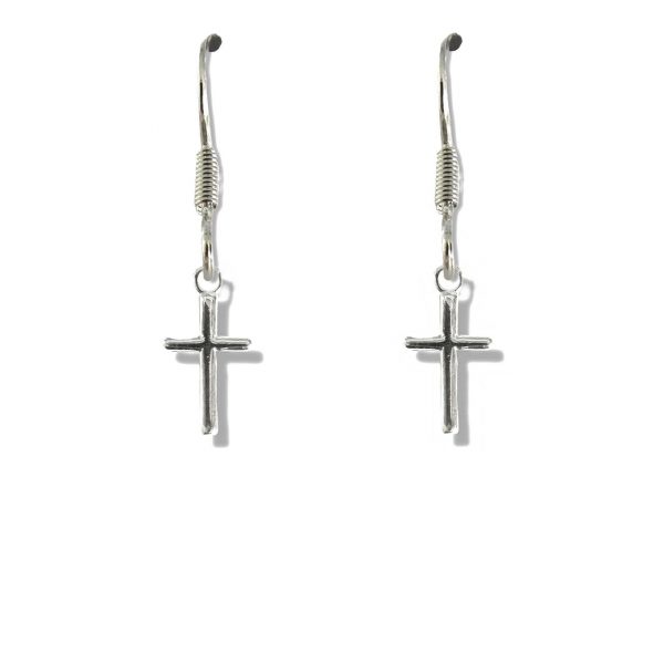 Girls Mini Cross Drop Earrings
