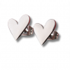 Tilted Heart Stud Earrings - Image 2
