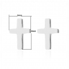 Small Silver Cross Stud Earrings - Image 2