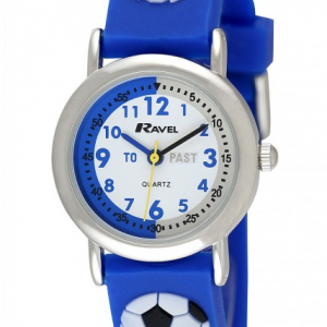 Ravel Children Boys 3D Cartoon Time Teacher Watch Football Blue R1513.32B