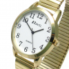 Ravel Mens Bold Number White Dial Gold Expander Bracelet Watch R0232.02.1 - Image 3