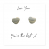 Heart Earrings on Love You Message Card - Image 2