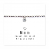 Mum Thanks For Being My Best Friend - Bracelet & Message Card - Image 3