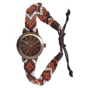 Kahuna Ladies Brown dial with Fabric Strap Friendship Watch KLF-0022L - CLEARANCE NEEDS RE-BATTERY