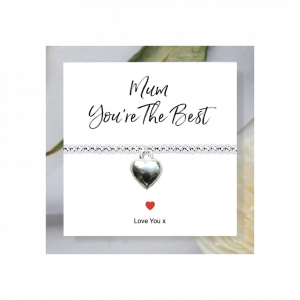 Mum You're The Best Stretch Beaded Bracelet & Card