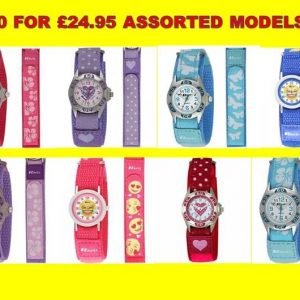Ravel Children Girl Boy 10 FOR £24.95 ASSORTED MODELS Nylon Velcro Strap Watch R1507 - CLEARANCE NEEDS RE-BATTERY