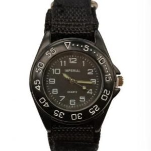 Imperial Children Black Mid Dial with Velcro Strap Easy Fasten Watch IMP429N CLEARANCE NEEDS RE-BATTERY