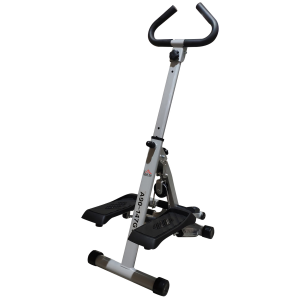 Foldable Stepper Adjustable Step Machine w/ Handlebar LCD Display, Grey HOMCOM