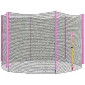 SPORTNOW 10ft Trampoline Net Replacement Safety Net with Zipped Door