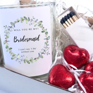 Personalised Will You Be My Bridesmaid? | Glass Jar Candle Gift Set | Wedding Announcement Gift | I Can't Say I Do Without You UK