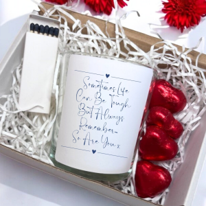 Sometimes Life Can Be Tough Candle Gift Set | Personalised Best Friend Gift | Scented Candle Gift Box | Message Candle | Bereavment Gift