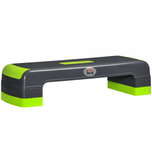 HOMCOM Aerobic Step Three-Level Adjustable Exercise Stepper for Home, Office